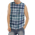 Plaid Denim Jeans Pattern Print Men's Fitness Tank Top