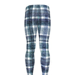 Plaid Denim Jeans Pattern Print Men's leggings