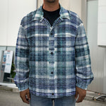 Plaid Denim Jeans Pattern Print Men's Shirt Jacket