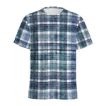 Plaid Denim Jeans Pattern Print Men's Sports T-Shirt