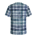 Plaid Denim Jeans Pattern Print Men's Sports T-Shirt