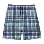 Plaid Denim Jeans Pattern Print Men's Swim Trunks