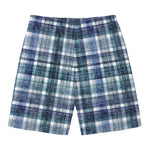 Plaid Denim Jeans Pattern Print Men's Swim Trunks