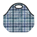 Plaid Denim Jeans Pattern Print Neoprene Lunch Bag