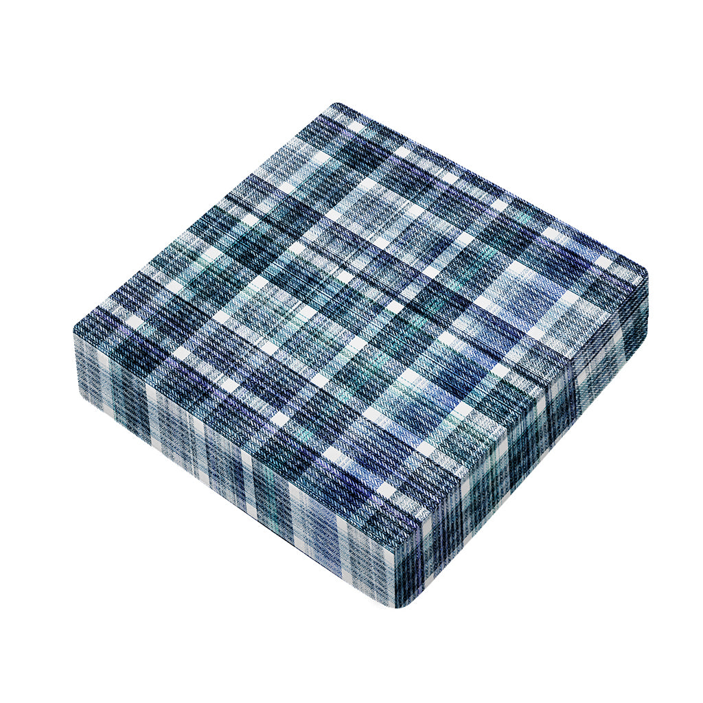 Plaid Denim Jeans Pattern Print Outdoor Seat Cushion Cover