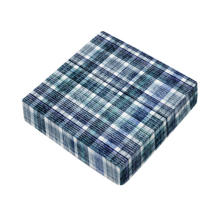 Plaid Denim Jeans Pattern Print Outdoor Seat Cushion Cover
