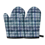 Plaid Denim Jeans Pattern Print Oven Mitts