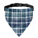 Plaid Denim Jeans Pattern Print Over The Collar Dog Bandana