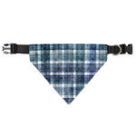 Plaid Denim Jeans Pattern Print Over The Collar Dog Bandana