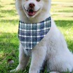 Plaid Denim Jeans Pattern Print Over The Collar Dog Bandana