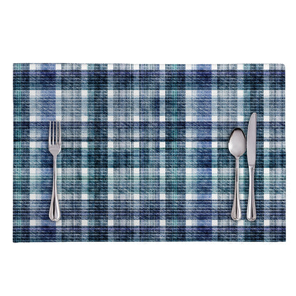 Plaid Denim Jeans Pattern Print Placemat
