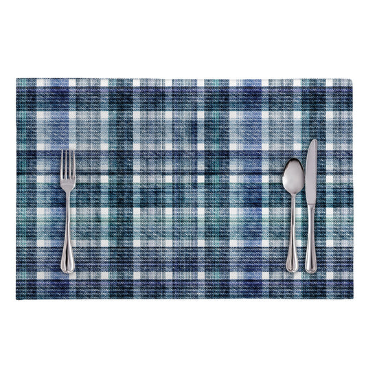 Plaid Denim Jeans Pattern Print Placemat