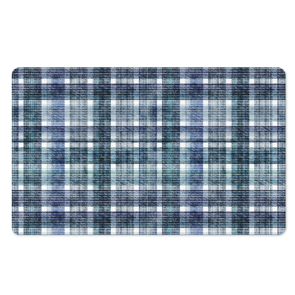 Plaid Denim Jeans Pattern Print Polyester Doormat