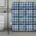 Plaid Denim Jeans Pattern Print Polyester Shower Curtain