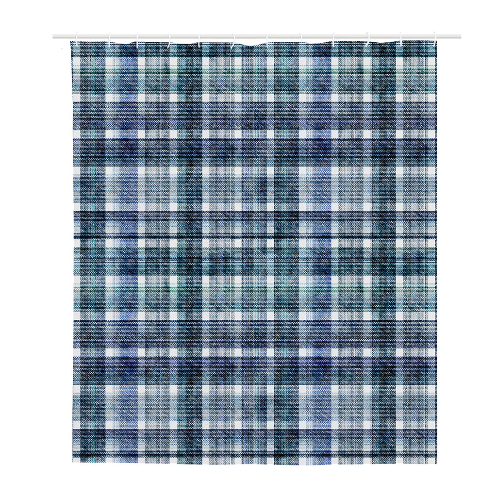Plaid Denim Jeans Pattern Print Polyester Shower Curtain