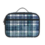 Plaid Denim Jeans Pattern Print Portable Lunch Bag