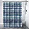 Plaid Denim Jeans Pattern Print Premium Shower Curtain