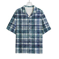 Plaid Denim Jeans Pattern Print Rayon Hawaiian Shirt