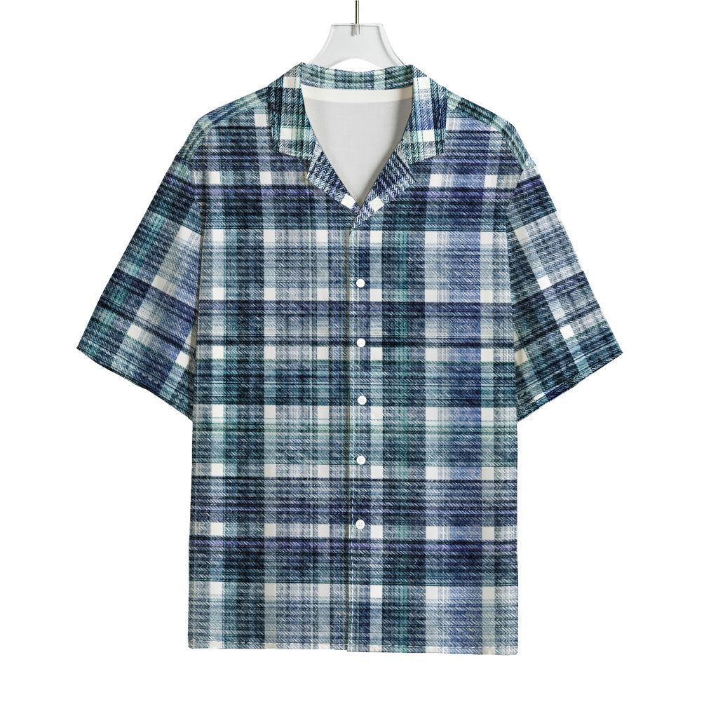 Plaid Denim Jeans Pattern Print Rayon Hawaiian Shirt