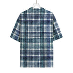 Plaid Denim Jeans Pattern Print Rayon Hawaiian Shirt