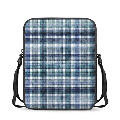 Plaid Denim Jeans Pattern Print Rectangular Crossbody Bag