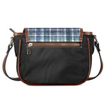 Plaid Denim Jeans Pattern Print Saddle Bag