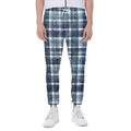 Plaid Denim Jeans Pattern Print Joggers