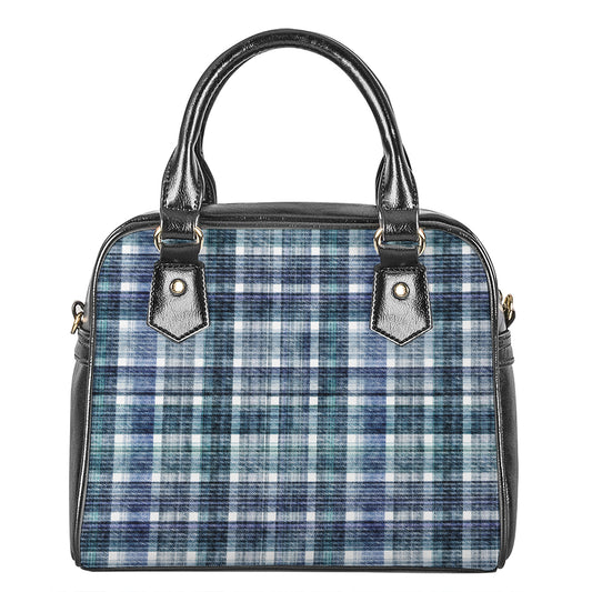 Plaid Denim Jeans Pattern Print Shoulder Handbag