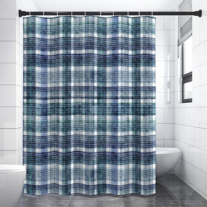 Plaid Denim Jeans Pattern Print Shower Curtain