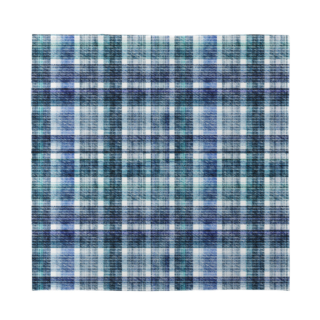 Plaid Denim Jeans Pattern Print Silk Bandana
