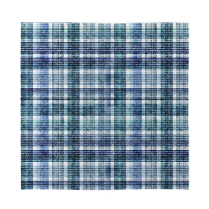 Plaid Denim Jeans Pattern Print Silk Bandana