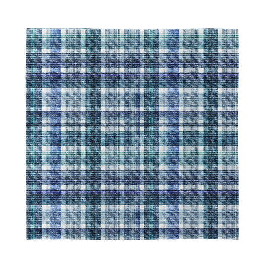 Plaid Denim Jeans Pattern Print Silk Bandana