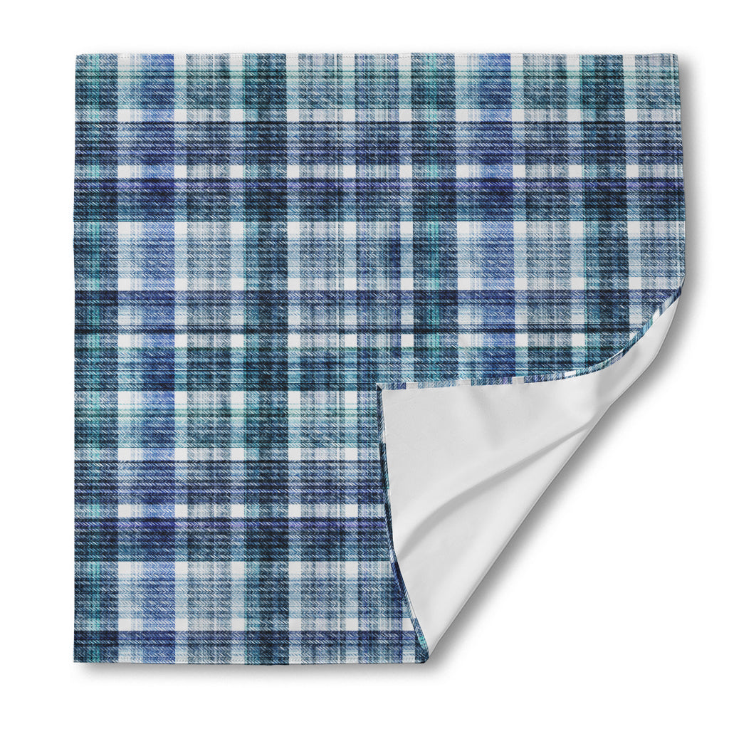 Plaid Denim Jeans Pattern Print Silk Bandana