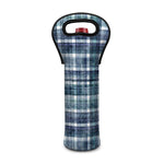 Plaid Denim Jeans Pattern Print Single Neoprene Wine Tote