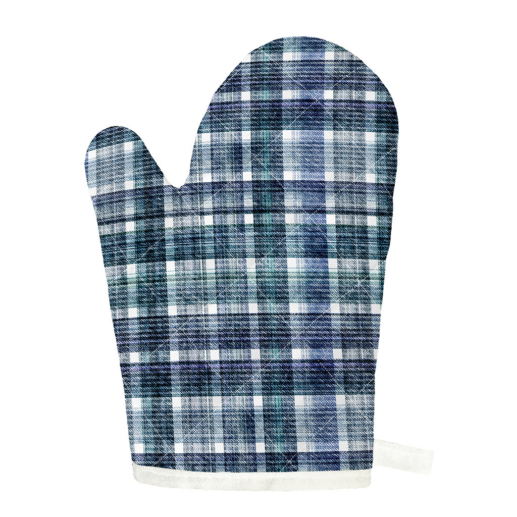 Plaid Denim Jeans Pattern Print Single Oven Mitt