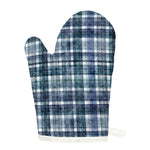 Plaid Denim Jeans Pattern Print Single Oven Mitt