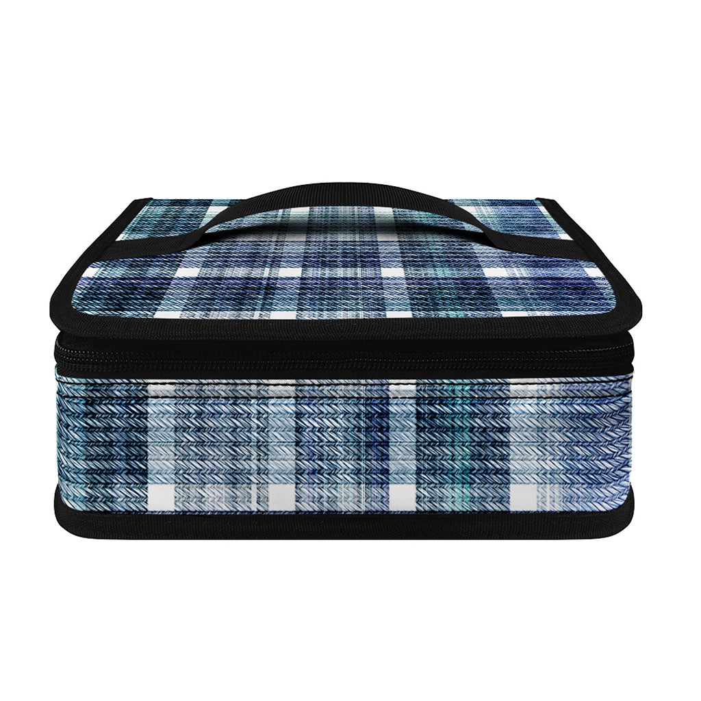 Plaid Denim Jeans Pattern Print Small Lunch Bag