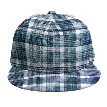 Plaid Denim Jeans Pattern Print Snapback Cap