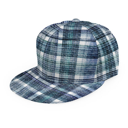 Plaid Denim Jeans Pattern Print Snapback Cap