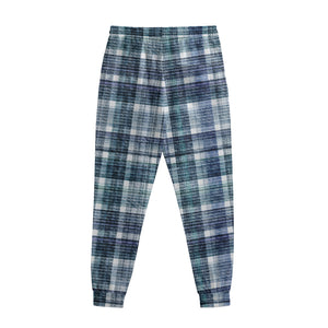 Plaid Denim Jeans Pattern Print Sweatpants