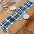 Plaid Denim Jeans Pattern Print Table Runner