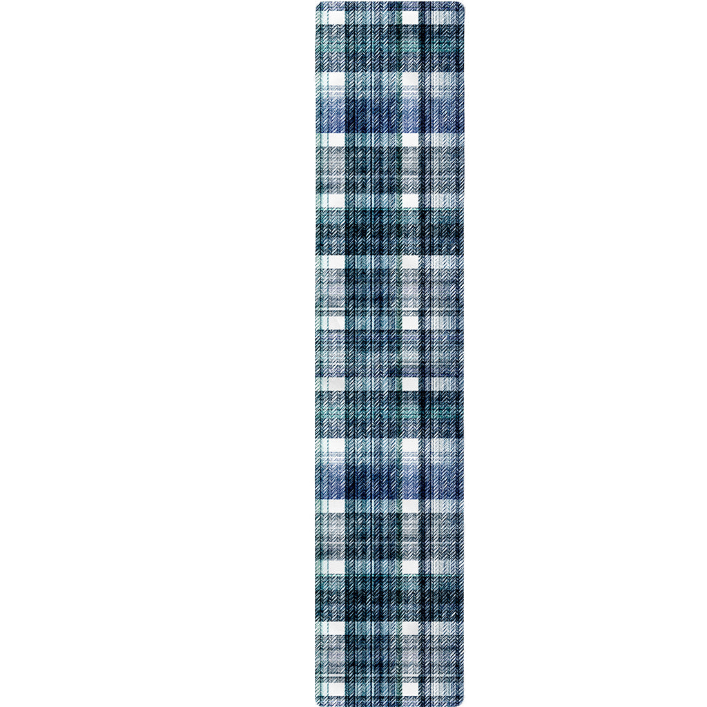Plaid Denim Jeans Pattern Print Table Runner