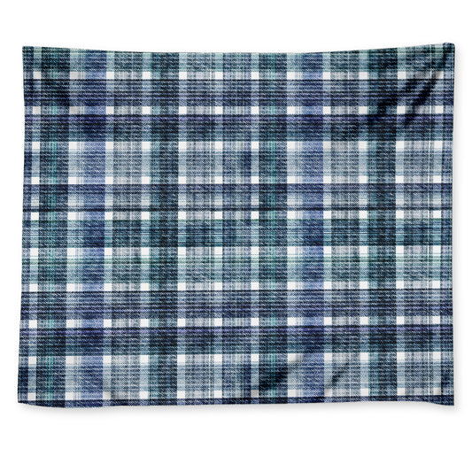 Plaid Denim Jeans Pattern Print Tapestry