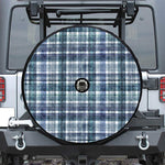 Plaid Denim Jeans Pattern Print Tire Cover With Camera Hole