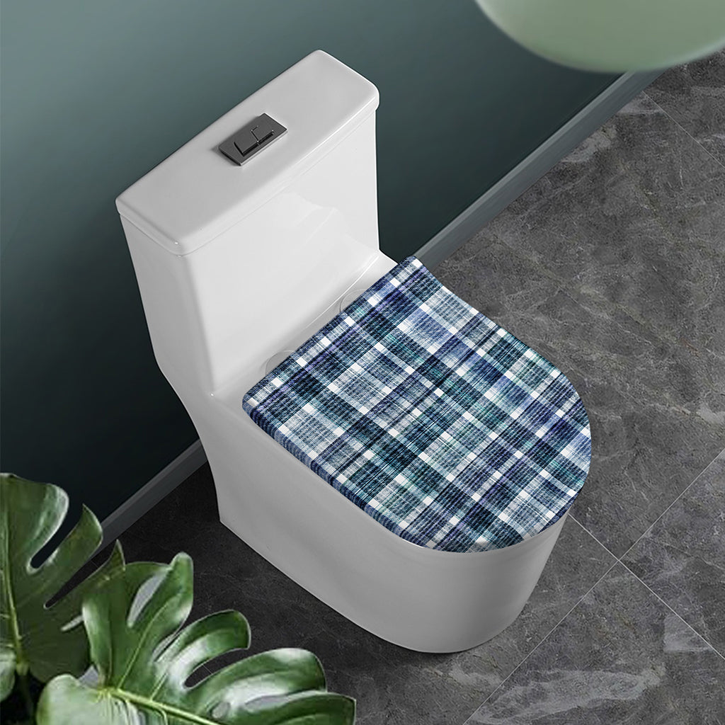 Plaid Denim Jeans Pattern Print Toilet Lid Cover