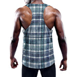 Plaid Denim Jeans Pattern Print Training Tank Top