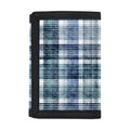 Plaid Denim Jeans Pattern Print Trifold Wallet