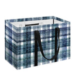 Plaid Denim Jeans Pattern Print Utility Tote Bag