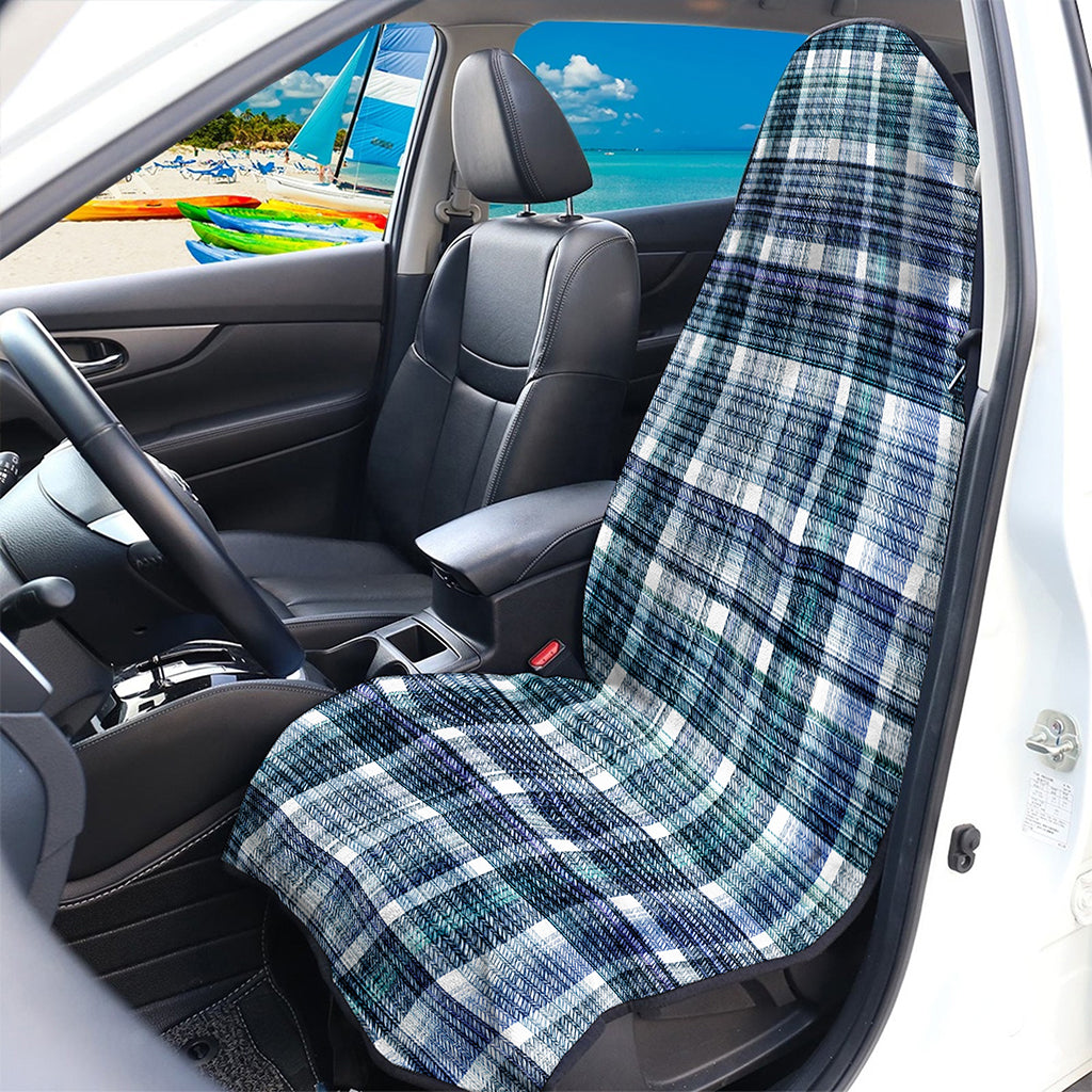 Plaid Denim Jeans Pattern Print Waterproof Car Seat Cover