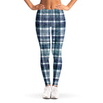 Plaid Denim Jeans Pattern Print Women's Leggings